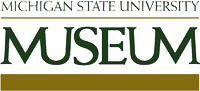 simple logo of words that says 'MIchigan State University Museum'